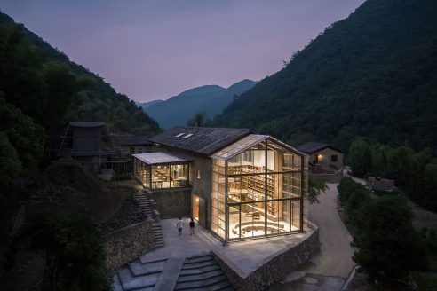 Library and bookshop by Atelier Tao + C