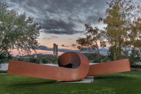 Clement Meadmore, Virginia, 1970 at the National Sculpture Garden at the National Gallery of Australia in Canberra